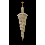 Alexandra 95cm 7 Layer Spiral 63 Light Crystal Chandelier - Gold