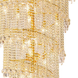 Alexandra 95cm 7 Layer Spiral 63 Light Crystal Chandelier - Gold