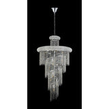 Alexandra 60cm Spiral 14 Light Crystal Chandelier - Chrome