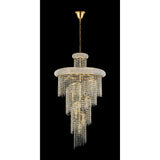 Alexandra 60cm Spiral 14 Light Crystal Chandelier - Gold