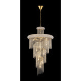 Alexandra 60cm Spiral 14 Light Crystal Chandelier - Gold