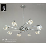Alfa 80cm Chandelier 8 Light - Polished Chrome