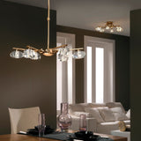 Alfa 63cm 6 Light Chandelier/Semi-Flush - Antique Brass