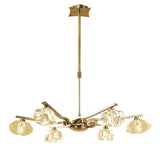 Alfa 63cm 6 Light Chandelier/Semi-Flush - Antique Brass
