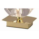 Alfa Small 1 Light Crystal Table Lamp - Polished Brass