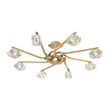 Alfa 8 Light Semi-Flush Ceiling Light - French Gold