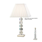 Alina 1 Light Crystal Table Lamp - Silver (Without Shade)