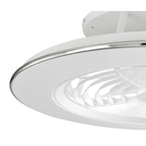 Alisio CCT Dimmable LED Ceiling Retractable Fan Light With Remote & APP Control - White