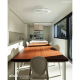 Alisio CCT Dimmable LED Ceiling Retractable Fan Light With Remote & APP Control - White