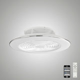 Alisio CCT Dimmable LED Ceiling Retractable Fan Light With Remote & APP Control - White