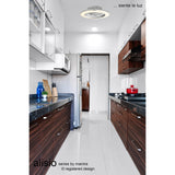 Alisio CCT Dimmable LED Ceiling Retractable Fan Light With Remote & APP Control - Chrome/Grey