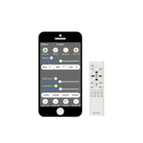 Alisio CCT Dimmable LED Ceiling Retractable Fan Light With Remote & APP Control - Chrome/Grey