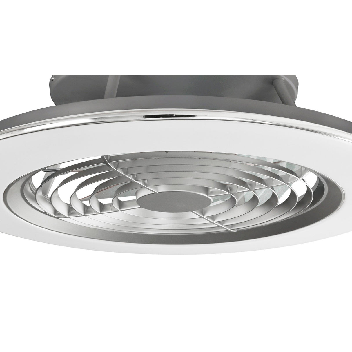 Alisio CCT Dimmable LED Ceiling Retractable Fan Light With Remote & APP Control - Chrome/Grey