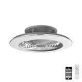 Alisio CCT Dimmable LED Ceiling Retractable Fan Light With Remote & APP Control - Chrome/Grey