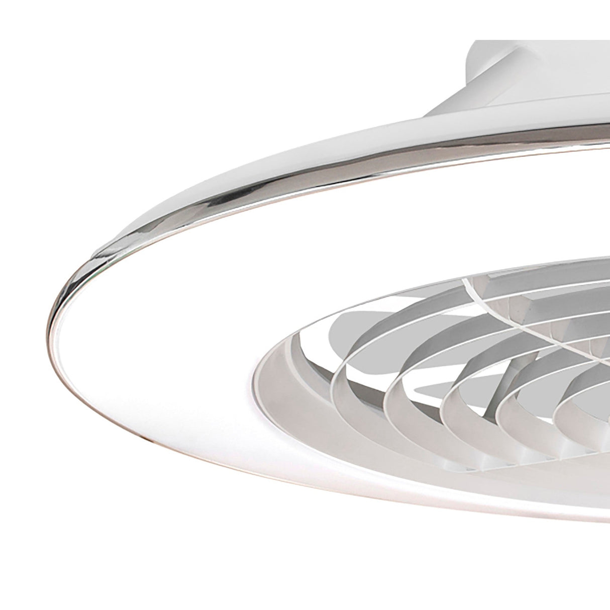 Alisio XL CCT Dimmable LED Ceiling Retractable Fan Light With Remote, APP & Voice Control - White