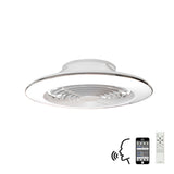 Alisio XL CCT Dimmable LED Ceiling Retractable Fan Light With Remote, APP & Voice Control - White