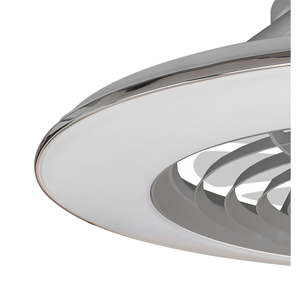 Alisio XL CCT Dimmable LED Ceiling Retractable Fan Light With Remote, APP & Voice Control - Silver