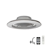 Alisio XL CCT Dimmable LED Ceiling Retractable Fan Light With Remote, APP & Voice Control - Silver