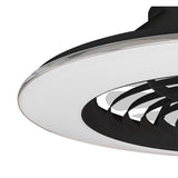 Alisio XL CCT Dimmable LED Ceiling Retractable Fan Light With Remote, APP & Voice Control - Black