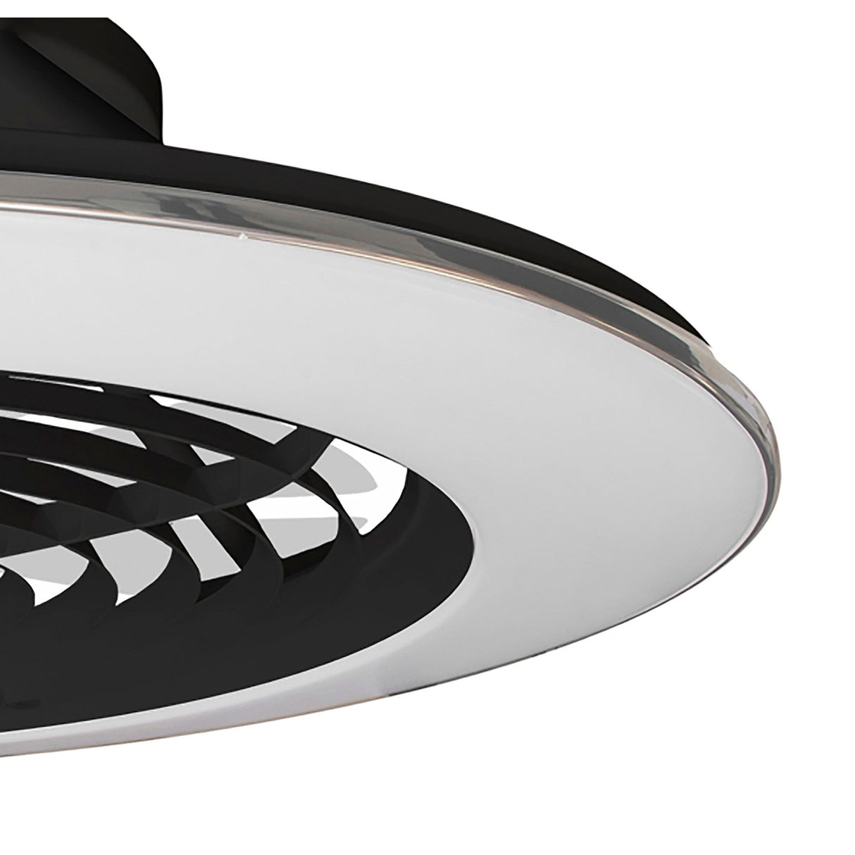 Alisio XL CCT Dimmable LED Ceiling Retractable Fan Light With Remote, APP & Voice Control - Black