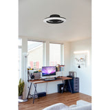 Alisio XL CCT Dimmable LED Ceiling Retractable Fan Light With Remote, APP & Voice Control - Black