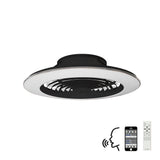 Alisio XL CCT Dimmable LED Ceiling Retractable Fan Light With Remote, APP & Voice Control - Black