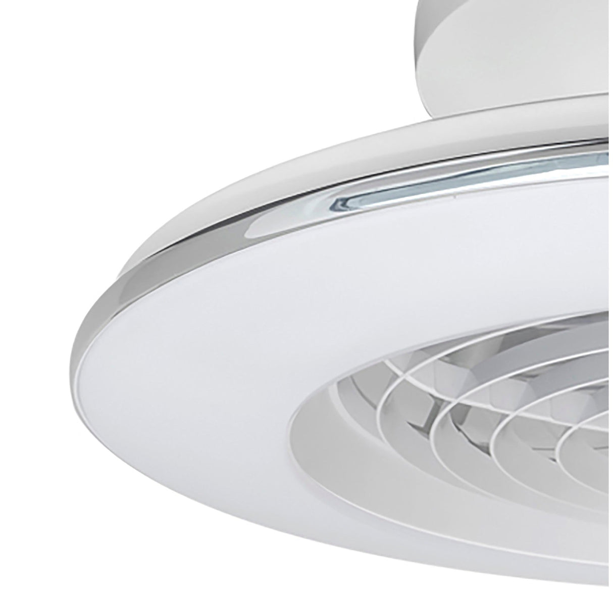 Alisio Mini CCT Dimmable LED Ceiling Retractable Fan Light With Remote Control - White