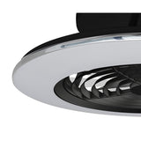 Alisio Mini CCT Dimmable LED Ceiling Retractable Fan Light With Remote Control - Black