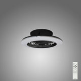 Alisio Mini CCT Dimmable LED Ceiling Retractable Fan Light With Remote Control - Black