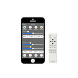 Alisio CCT Dimmable LED Ceiling Retractable Fan Light With Remote & APP Control - Black/White