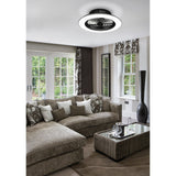 Alisio CCT Dimmable LED Ceiling Retractable Fan Light With Remote & APP Control - Black/White