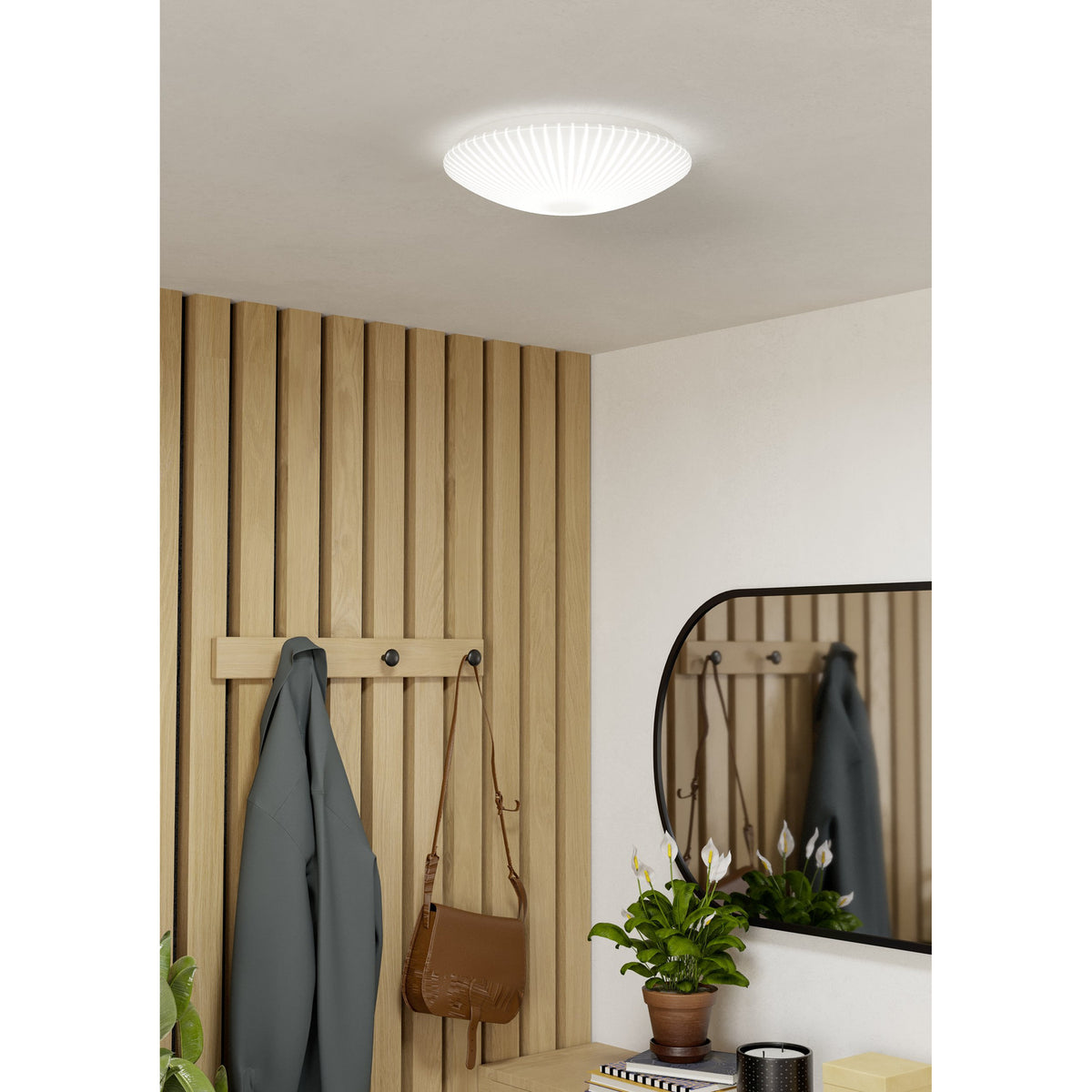Allerona LED Flush Ceiling Light 30cm - White
