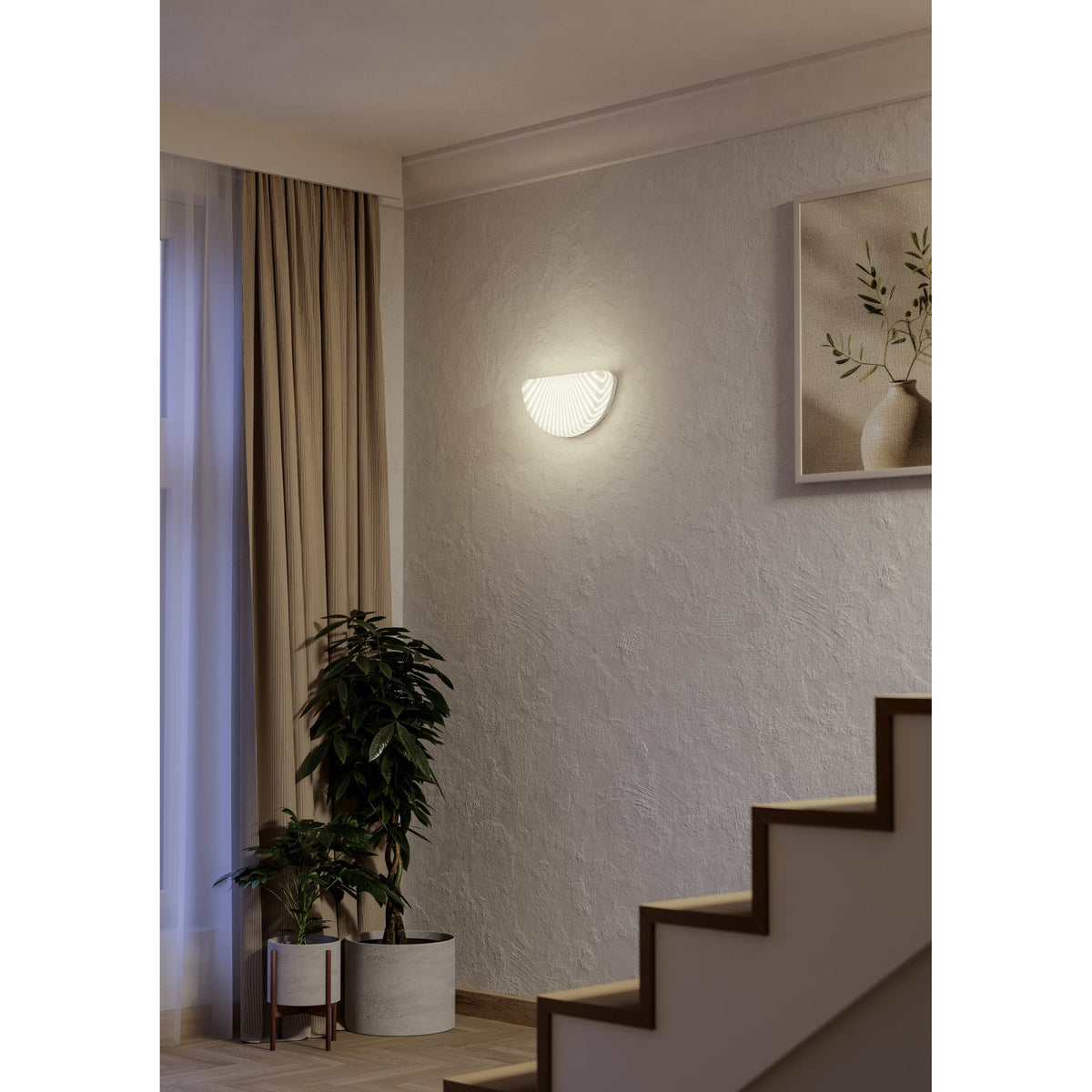 Allerona LED Wall Light 29cm - White