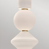 Bijou LED Glass Pendant 20W 3000K - White/Aged Gold