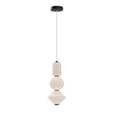 Bijou LED Glass Pendant 20W 3000K - White/Black