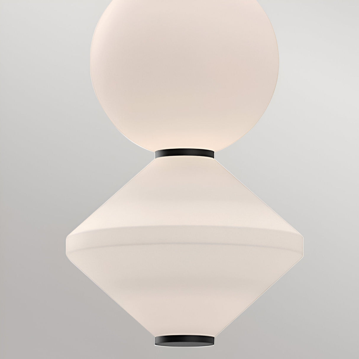 Bijou LED Glass Pendant 20W 3000K - White/Black