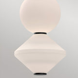 Bijou LED Glass Pendant 20W 3000K - White/Black