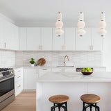 Bijou LED Glass Pendant 20W 3000K - White/Black