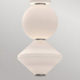 Bijou LED Glass Pendant 20W 3000K - White/Silver