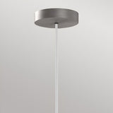 Bijou LED Glass Pendant 20W 3000K - White/Silver