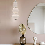 Bijou LED Glass Pendant 20W 3000K - White/Silver
