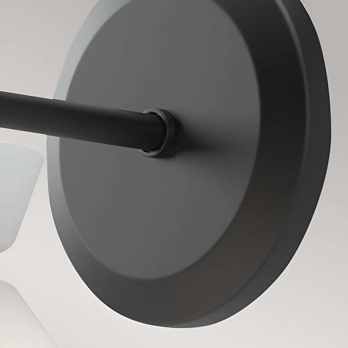 Halston 1 Light Glass Wall Light - Matte Black