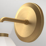 Halston 1 Light Glass Wall Light - Brushed Gold