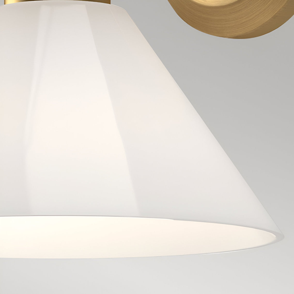 Halston 1 Light Glass Wall Light - Brushed Gold
