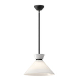 Halston 1 Light Glass Pendant - Matte Black