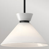 Halston 1 Light Glass Pendant - Matte Black