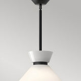Halston 1 Light Glass Pendant - Matte Black