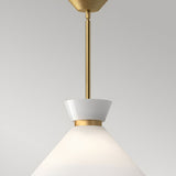 Halston 1 Light Glass Pendant - Brushed Gold