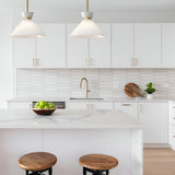 Halston 1 Light Glass Pendant - Brushed Gold
