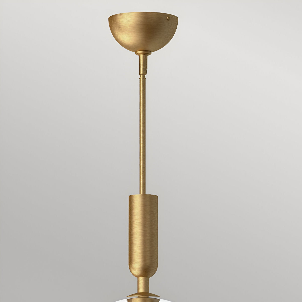 Jude 1 Light Glass Pendant - Brushed Gold